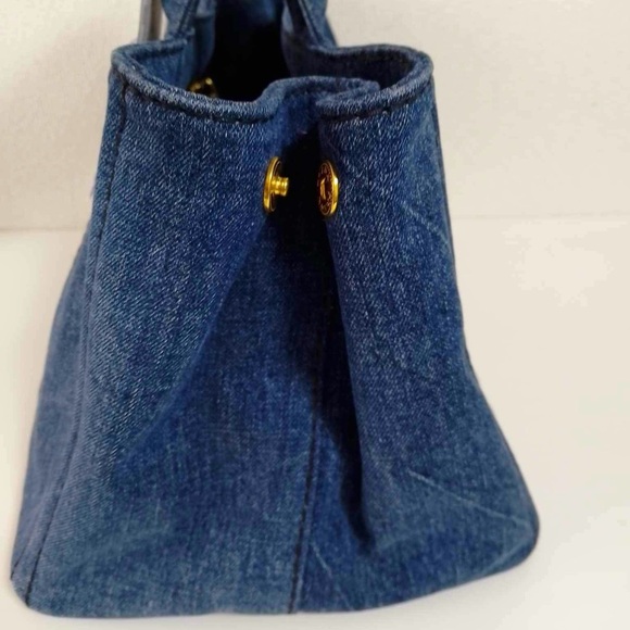 100% AUTHENTIC Prada Canapa Avio Demin - Picture 5 of 14